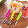 Steel Fruit Digger Cutting Watermelon Artifact Fruit Ball Digging Ball Ice Cream Round Spoon Fruit Cutting Carving Knife - Blue