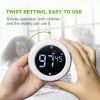 Led Twist Setting Digital Timer - white