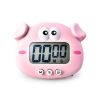 Kitchen Timer; Cute Cartoon Pig Electronic Countdown Timer; LCD Digital Cooking Timer Cooking Baking Assistant Reminder Tool - Yellow