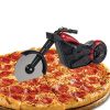 1pc Motorcycle Pizza Cutter; Stainless Steel Wheel Blade; Kitchen Gadget Present With Stand - Plastic