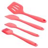 Cooking Baking 10 PCS Spatula Set High Heat Resistant Kitchen Utensil Set  - Red - Kitchen Tools 12 Pcs