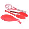 Cooking Baking 10 PCS Spatula Set High Heat Resistant Kitchen Utensil Set  - Red - Kitchen Tools 12 Pcs