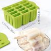 1pc New Summer Ice Cream Tools With Wooden Sticks Silicone Popsicle Molds Custom Mini Silicone Ice Cream Popsicle Mold - Pink