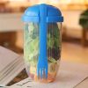 1pc Salad Cup; Household Salad Cup; Portable Salad Cup; Lunch Cup - White