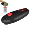 1pc Electric Can Opener; Automatic Safety Can Opener With One Contact; Restaurant Battery Operated Handheld Can Openers - Black