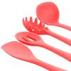 Cooking Baking 10 PCS Spatula Set High Heat Resistant Kitchen Utensil Set  - Red - Kitchen Tools 12 Pcs